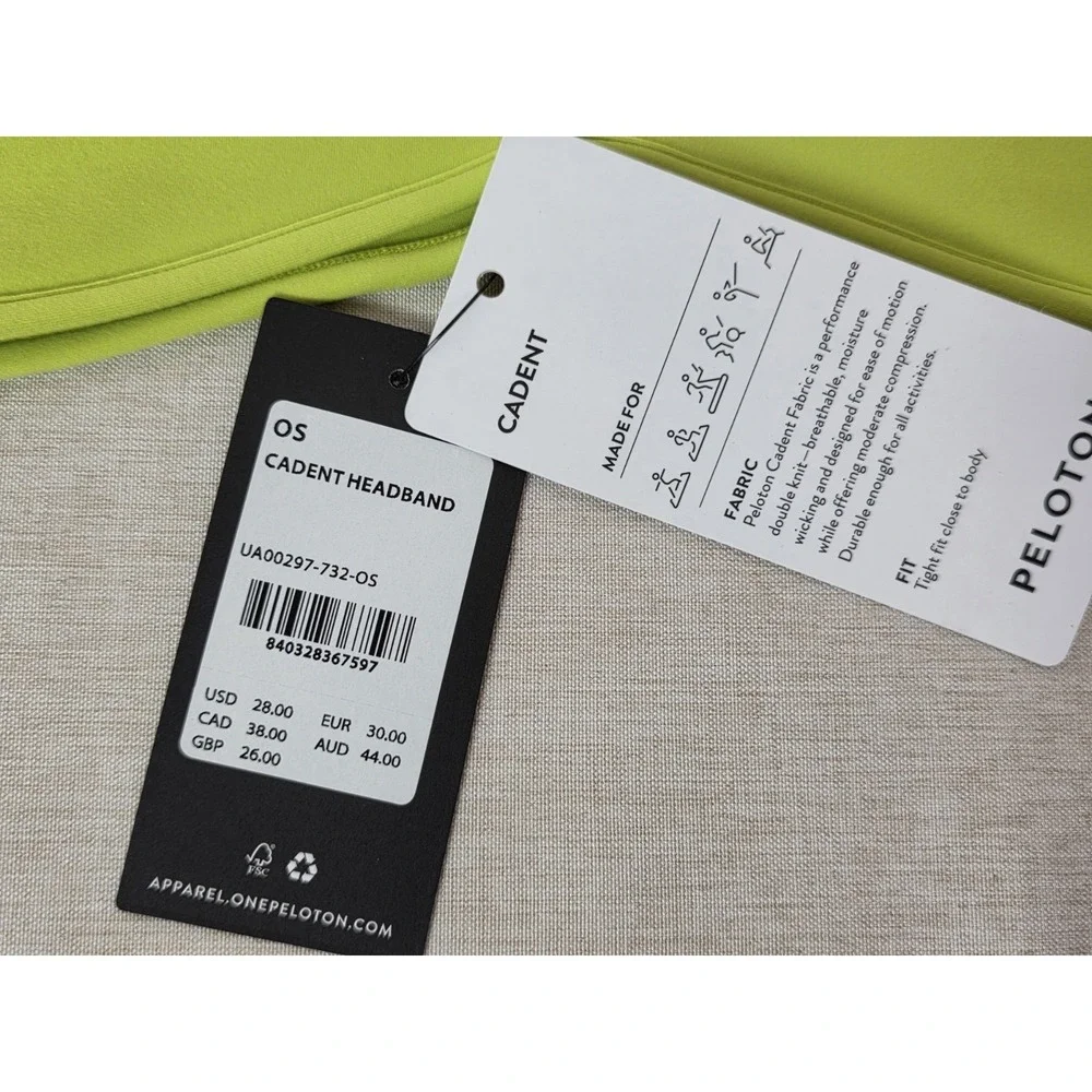 Peloton Cadent Headband Green‎ Osfm New With Tags